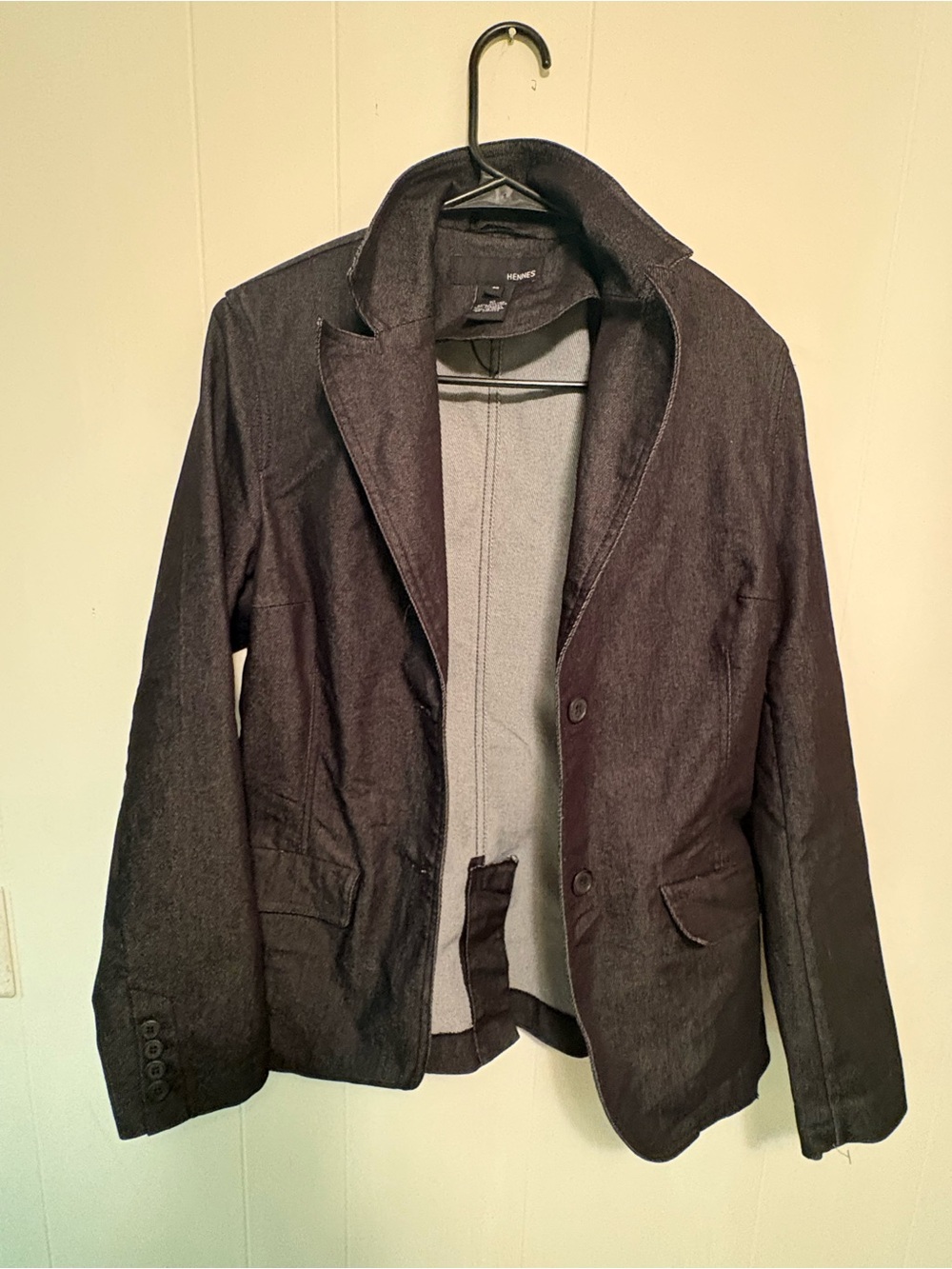 Henne denim Single-Breasted Blazer